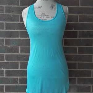 Free People Blue Shimmer Racerback Tank